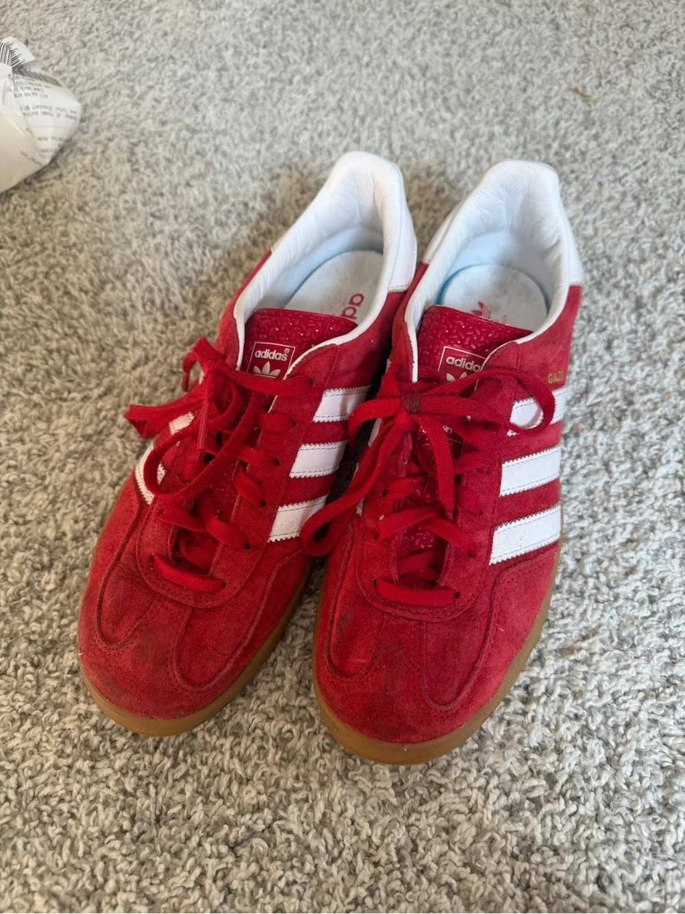 adidas Gazelle Indoor Sneakers - Red/White